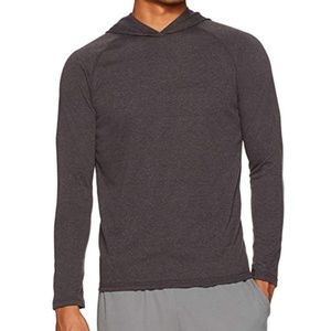 Black Heather Men's Performance Hooded Shirt